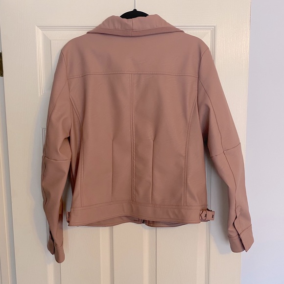 Blush Pink Leather Jacket - Picture 5 of 5